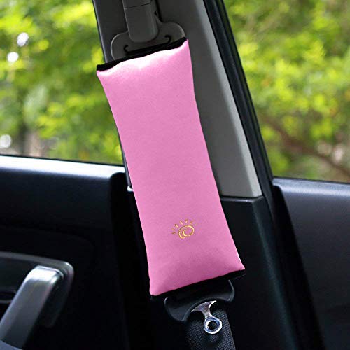 2PC Seat Belt Pillow for Kids, Car Seat Pillow Neck Rest for Kids, Kids Travel Pillow for Car Seat, Kids Seatbelt Pillow, Toddler Infant Safety Support Shoulder Flat Pad, Seat Belt Strap Covers in Car