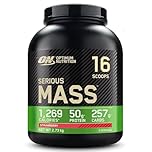 Optimum Nutrition Serious Mass Protein Powder High Calorie Mass Gainer with Vitamins, Creatine and Glutamine, Strawberry, 8 Servings, 2.73 kg, Packaging May Vary