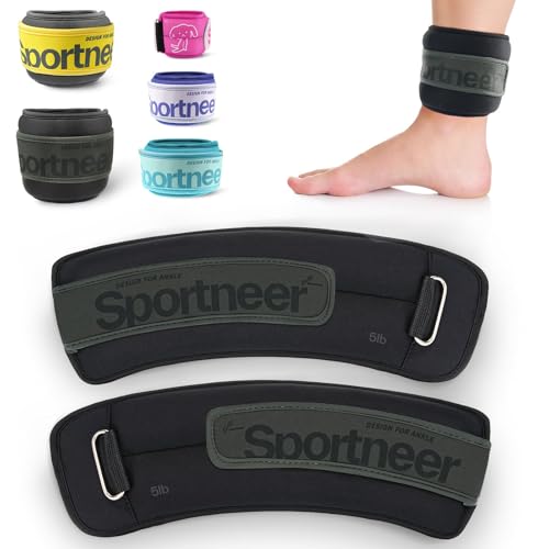 Sportneer Curved 5 lb Ankle Weights