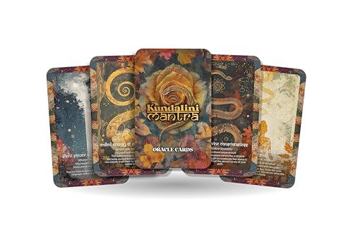 Ibiza Tarot Kundalini Serpent Mantra Oracle Deck - 22 Spiritual Awakening Cards for Meditation, Chakra Healing & Mindfulness - Sacred Life Force Energy Mantra Deck with Guide Card