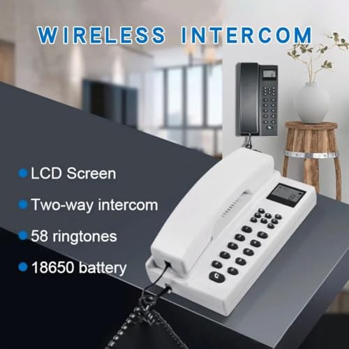 Interphone sans téléphone fixe 2.4 GHz pour bureau à domicile audio clair - 6