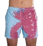 Nemopter Badeshorts für Herren Badeshorts Summer Badeshorts mit Wasserfarbenwechsel Short Sporthose Badehose Deluxe Swim Shorts