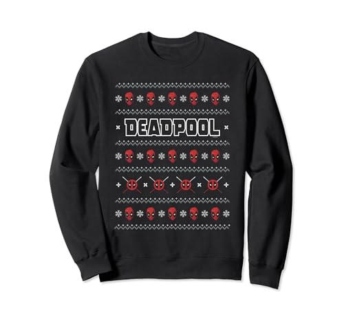 Deadpool Christmas Faces Sweatshirt