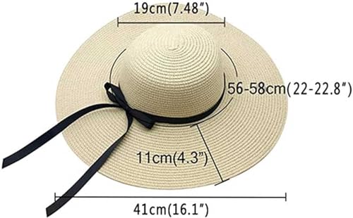 Image of Summer Medium Brim Floppy Beach Straw Hats for Women