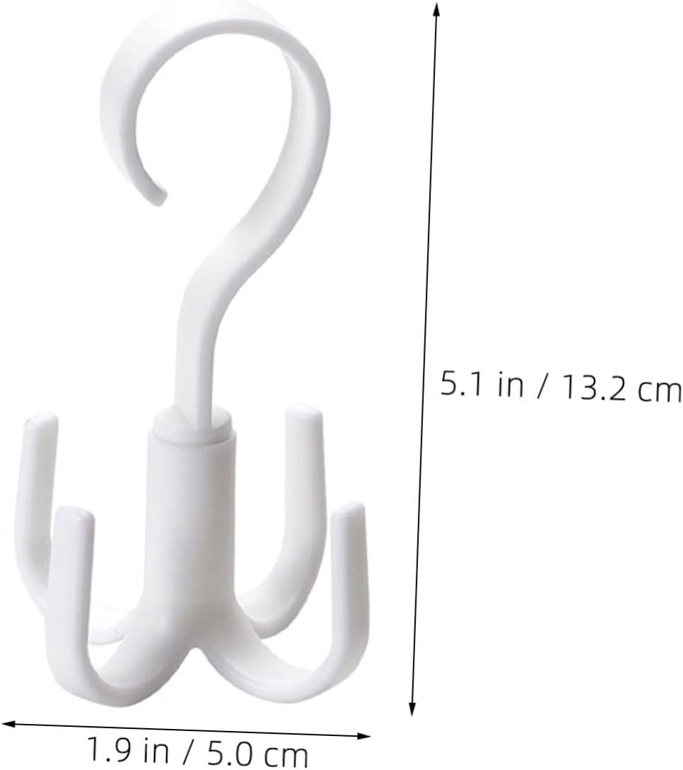 SECFOU 2pcs Rotatable Scarf Organizer and Belt Hanger Hooks for Closet Space-Saving Handbag and Tie Storage Rack, Multifunctional Wardrobe Bag Holder for Women