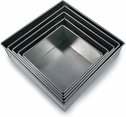 Lot de 5 moules à gâteau carrés multicouches pour anniversaire/anniversaire de mariage