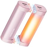 HAGOOGI (ハゴオギ) 充電式カイロ 電気カイロ 急速発熱 3階段温度調節 モバイルバッテリー 10000mAh大容量 ハンドウォーマー 14時間連続発熱可能 急速充電 エコ 小型 超軽量 分離式設計 持ち運びやすい 寒さ対策 アウトドア 通勤通学 プレゼント (ピンク)