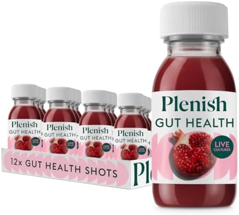 Plenish Berry Gut Health Shot 12 x 60ml, 100% Natural, Vegan & Gluten Free