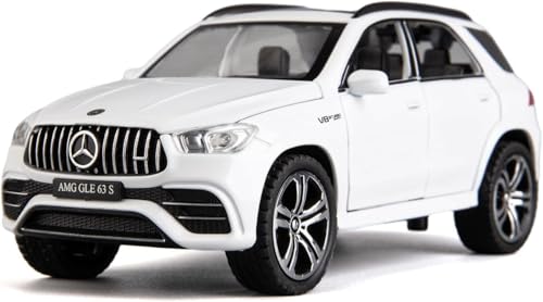 Image of 1:32 AMG GLE 63 S Scale Alloy Metal Pull Back Die-Cast Car Toy with Sound & Light Mini Auto Model for Kids Durable Metal Body Realistic Design Gift for Boys & Collectors (White)