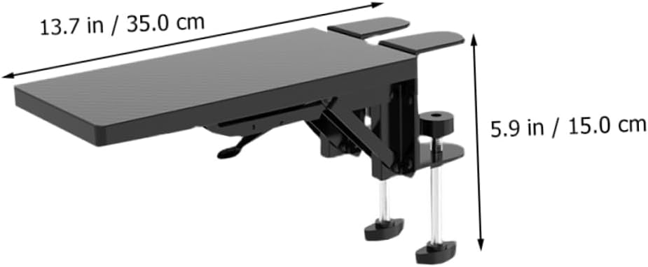 Practical Desk Arm Support Frame Ergonomic Desktop Extension Board for Comfortable Computer Use Foldable Wrist Rest for Durable Elbow Support Board Black
