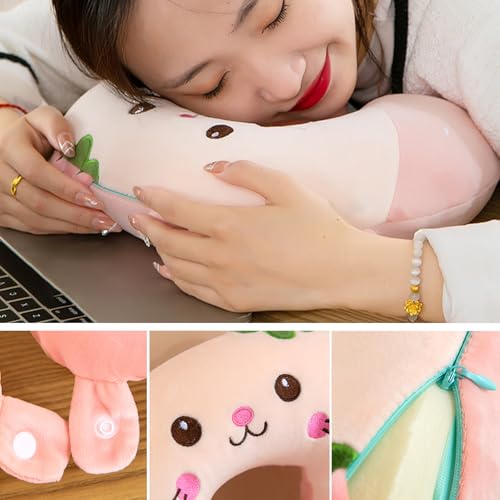 HUAYUANDA Nackenkissen Reise, Süß Cartoon U-förmiges Tier Reisekissen, Abnehmbar Memory Foam Reisekissen, Zuhause und Büro Schlafkissen, Flugzeug für Reisen