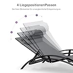 PURPLE LEAF Sonnenliegen-Set Grau mit Tisch