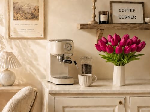 Image of Mandy's 20pcs Artificial Hot Pink Tulips