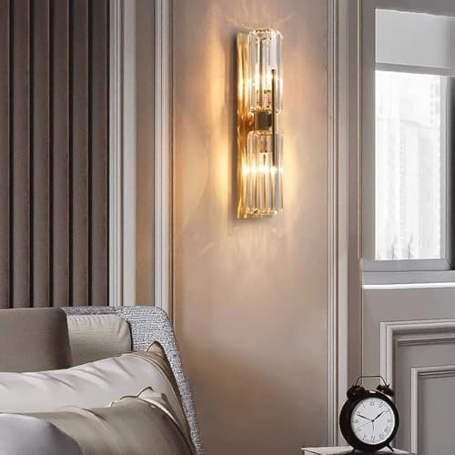Lámpara de pasillo de 2 luces para iluminar pasillos oscuros con apliques dorados 7
