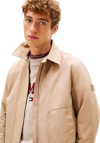 Tommy Hilfiger Herren Übergangsjacke Ivy Jacket mit Seitentaschen, Beige (Coastal Taupe), S – Ansicht 4
