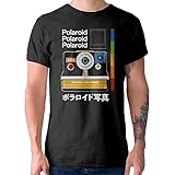 Isaac Morris Limited Polaroid Vintage Retro Men's and Women's Short Sleeve T-Shirt (Black, Large)