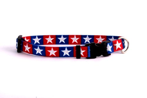 Image of Yellow Dog Design Easy-Snap Pet Collar, Colonial Stars, Medium 14 inch - 20 inch