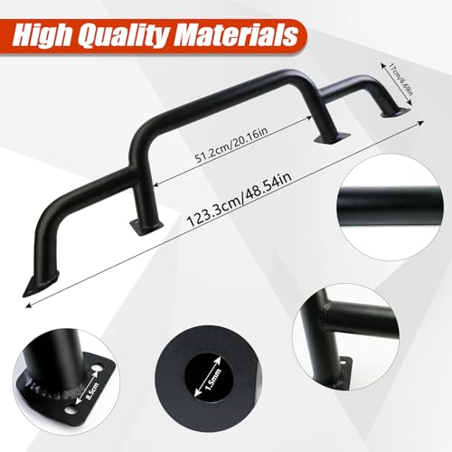 Image of Grille Winch Brush Guard for Jeep Wrangler JL, Gladiator, JT (2018-2024) - Triple Hoop Bumper Bar Winch /Front Bumper Brush Guard Bull Bar, Replaces Part #82216474AA