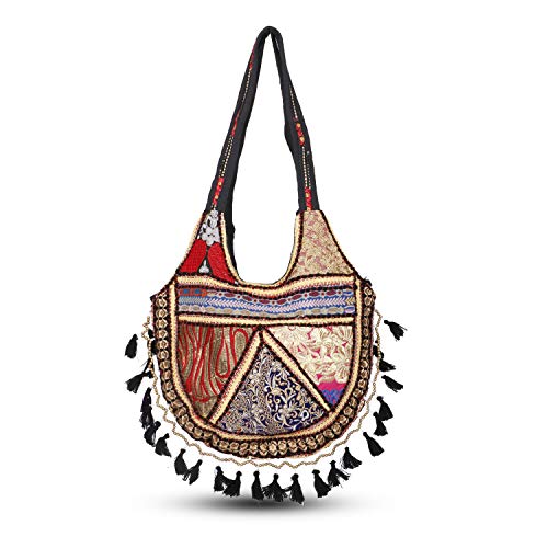 LONGING TO BUY Women’s Banjara Pom-Pom Shoulder Bag