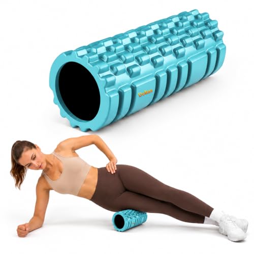 Image of DOLTAS Foam Roller for Back Pain Relief | High Density Deep Tissue Massage Roller for Muscle Recovery, Exercise & Stretching | Body Pain Relief Roller for Gym, Home Workout, Yoga & Physiotherapy | Blue