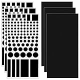 LXUEJIE 6 Sheets LED Light Blocking Stickers, Blackout Stickers for Electronic LED Filters Dimming Sheets for Routers TV LED Covers Blackout(3 Sheets Cut & 3 Sheets Whole)