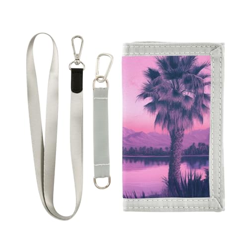 FOLIOSA Art Landscape Kid Wallet for Boys Girls Youth, Compact Fabric 4.9×2.9 in