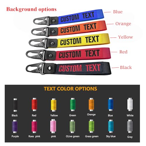 silkmilk Key chain,Customized Hand Wrist Lanyard Key Chain Holder,Embroidery Wristlet Lanyard Wallet Wristlet Strap Lanyards (Type 2)3