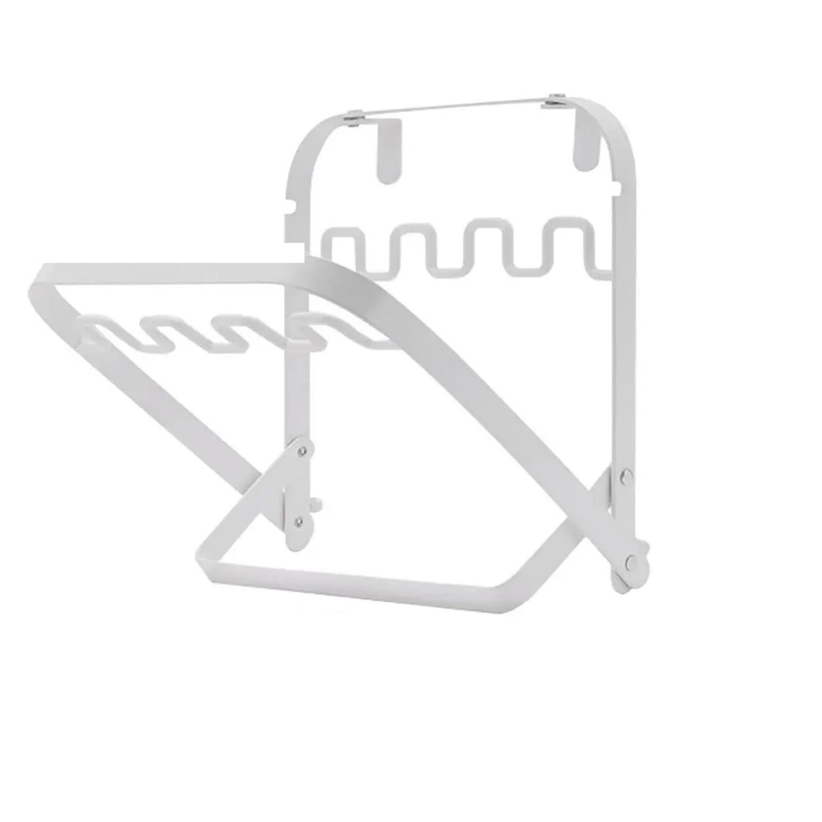 Soporte for Bolsa de Basura, Estante for Plegable Metal, Soporte for, clasificación residuos for el hogar, Cocina, Camping para Bolsas(White)