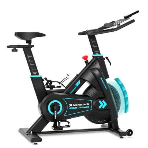 Image of Magnetic Exercise Bike for Home with App & Fully-Enclosed Flywheel | Heavy-Duty, Quiet Indoor Upright Bike, 350LBS Weight Capacity, Comfortable Seat Cushion, Silent Belt Drive