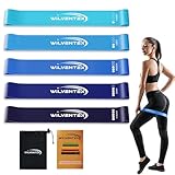 WILVENTEX Resistance Bands, Natural Latex Band Loop Set, 5 Different Resistance Levels [10LBS-115LBS] for Workout, Gym, Stretching, Yoga, Home Fitness, Training, Exercise, Physical Therapy