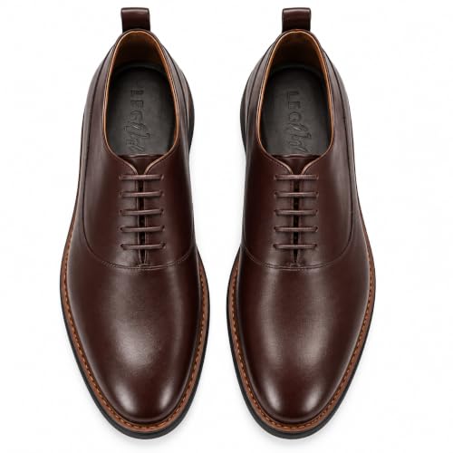 Image of Legwork Crossover Oxfords 2.0 - Italian Leather Hybrid Dress Shoes with Extralight Rubber Outsole | Ultra-Lightweight & Comfortable Oxford Wingtip | All Elegance