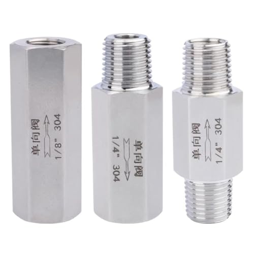 Clapet anti-retour 3/8 BSP mâle-femelle en inox 304 pour réseau hydraulique