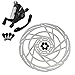 RIDEREVER MCX-2 Post Mount Dual-Piston Mechancial Disc Brake Set w/Rotors, Black x Silver, RD2323