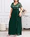 Green Plus Size Dress Emerald Women Formal Evening Gowns Mother of Bride Holiday New Years Christmas Sequin Long Dresses