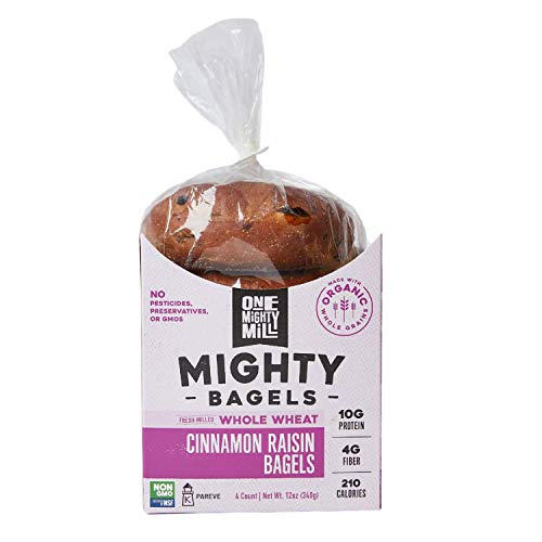 Deliciously Sweet Cinnamon Raisin Bagels Crafted with Whole Wheat Flour from One Mighty Mill