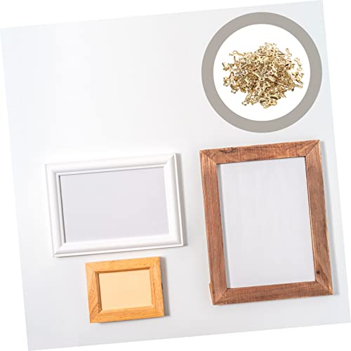 Image of 160Pcs Picture Frame Backing Clips with Screws Easy Installation Turn Buttons for Hanging Photos and Crafts Versatile Frame Fixing Hardware