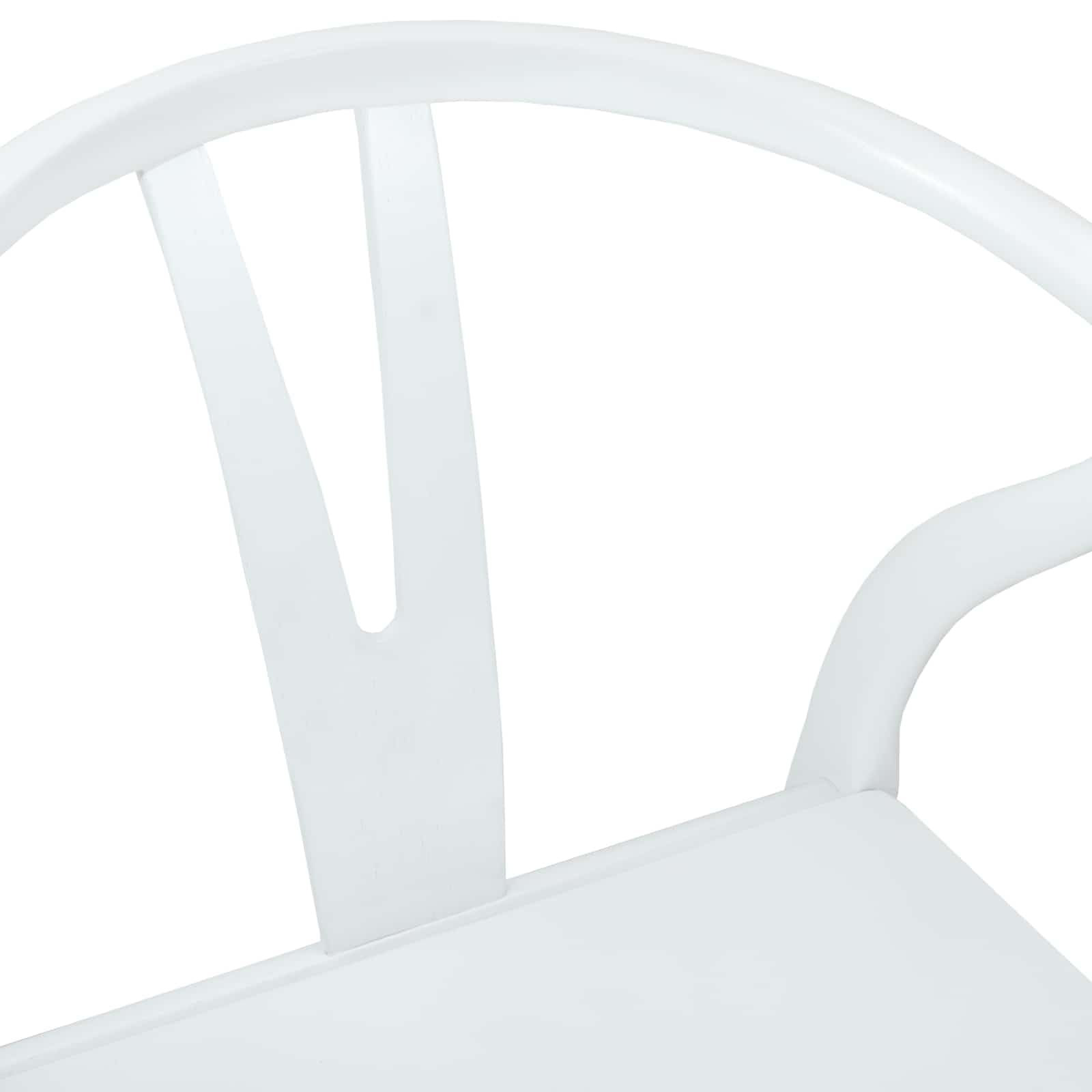 Generico Sedia da Pranzo 2 PCS Bianco e Bianco Legno di Gomma Solido,Mobili,Sedie,Sedie per Cucina e Sala da Pranzo,Bianco,10.6 kg,42020417