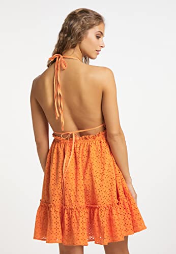 Robe d'été avec broderie perforée création délicate en coton - 4