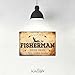 Funny Fishing Metal Tin Sign-A Lucky Fisherman Lives Here With The Catch Of His Life-Vintage Wall Art Home Decor for Bar Pub Club Cafe Restaurant Kitchen Garage Outdoor Indoor 8x12 Inch