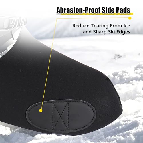 Tryly 2 Pairs Ski Boot Covers, Winter Ski Boots Covers for Warmth, Ski Shoe Covers for Snow, Keep Your Feet Dry and Warm for Skiers, Winter Sport Accessory, Ski Present, Skiing Accessories (Large)