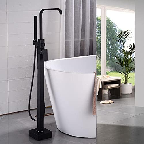 Robinets De Baignoire Sur Pied Avec Douchette À Main, Baignoire Carrée, Robinet Noir, Mitigeur D'eau, Grue, Style B, Noir,Style B-noir