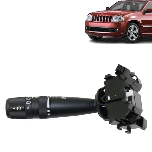 Vantage Auto Parts - Turn Signal Switch with Auto Headlight Control Compatible with Jeep Grand Cherokee 2005-2007 & Commander 2006-2007 | Black | Direct Replacement| RJ50580005 | 5143313AF