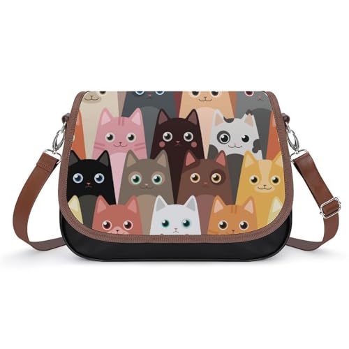 Sac à main motif chat pour femme le cadeau idéal en cuir et bandoulière réglable