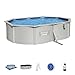 Produktbild Bestway Hydrium StahlwandPool Set, oval mit Sandfilterpumpe, 500 x 360 x 120 cm, weiß