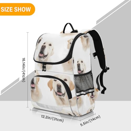 OREZI Schoolbag Large Bookbag Golden Retriever Dog White Backpacks Laptop Backpack for Kindergarten Elementry Middle School Student College Adult Backpack3