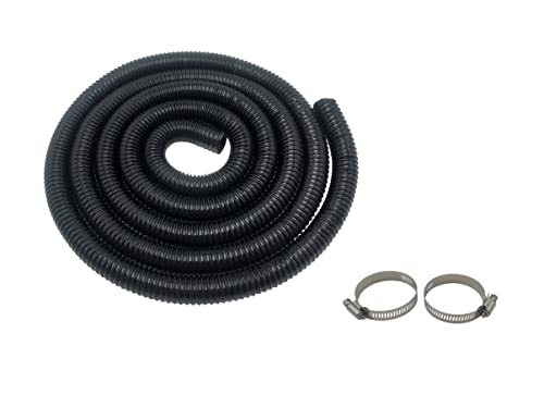 3/4 Dia Corrugated Pond Tubing 3/4-Inch ID, 20 FT Long, Black Kink Free Strong and Flexible PVC Tubing