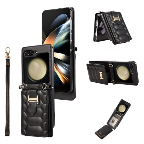 Étui cuir bandoulière Samsung Galaxy Z Flip 5 pour garder les mains libres en ville