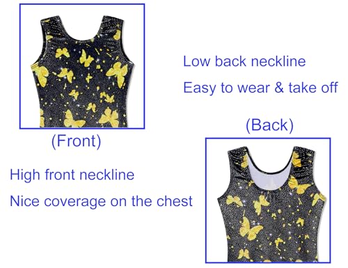 Image of Domusgo Gymnastics Leotards for Girls Sparkly One Piece Biketard Size 1-10Y