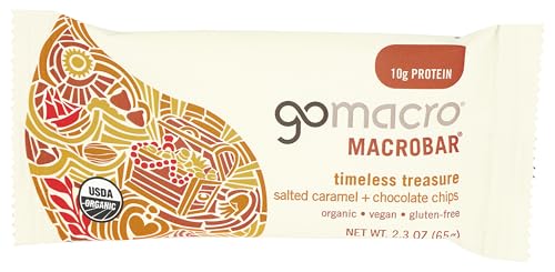 Gomacro Bar Macro Salted Caramel Chocolate Chip Organic 2.3 Ounce