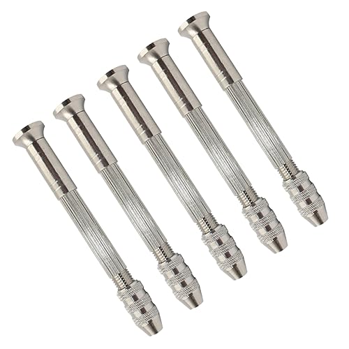 5pcs Hand Drill Woodworking Stainless Steel Drill Modeler's Tool Precision Hand Drill Hand Drill Jewelry Engravings
